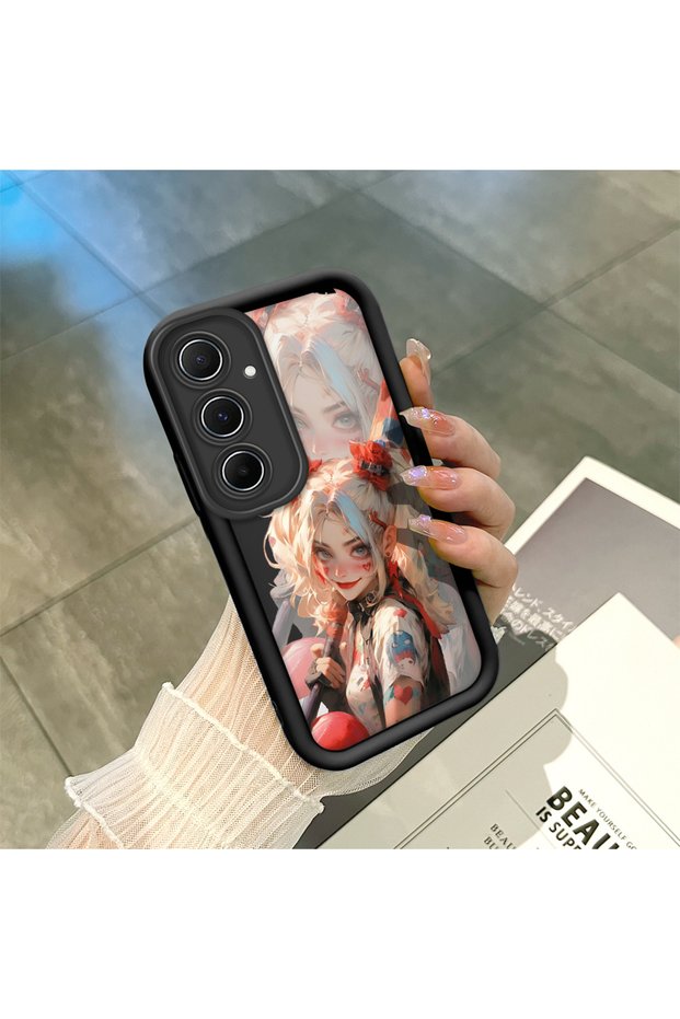 Samsung Galaxy A55 Compatible Black Silicone Case with Shockproof Camera Protection