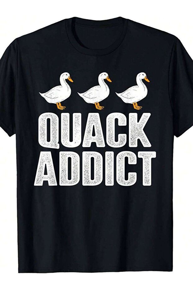 تي شيرت Quack Addict - تي شيرت مضحك لمحبي البط، مقاس صغير
