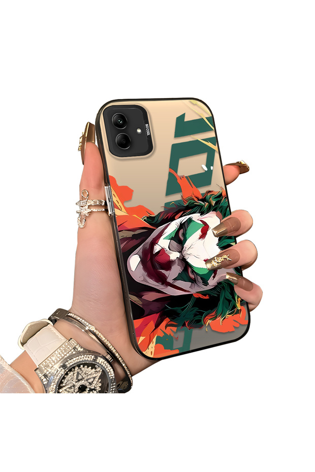 Samsung Galaxy A03/A04E/A04 Compatible Hard Acrylic Back Silicone Edge Lens Protection Joker Case