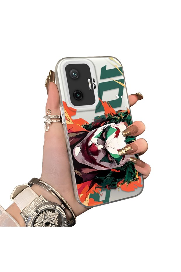 Xiaomi Poco F7 Compatible Hard Acrylic Back Silicone Edge Lens Protection Joker Case