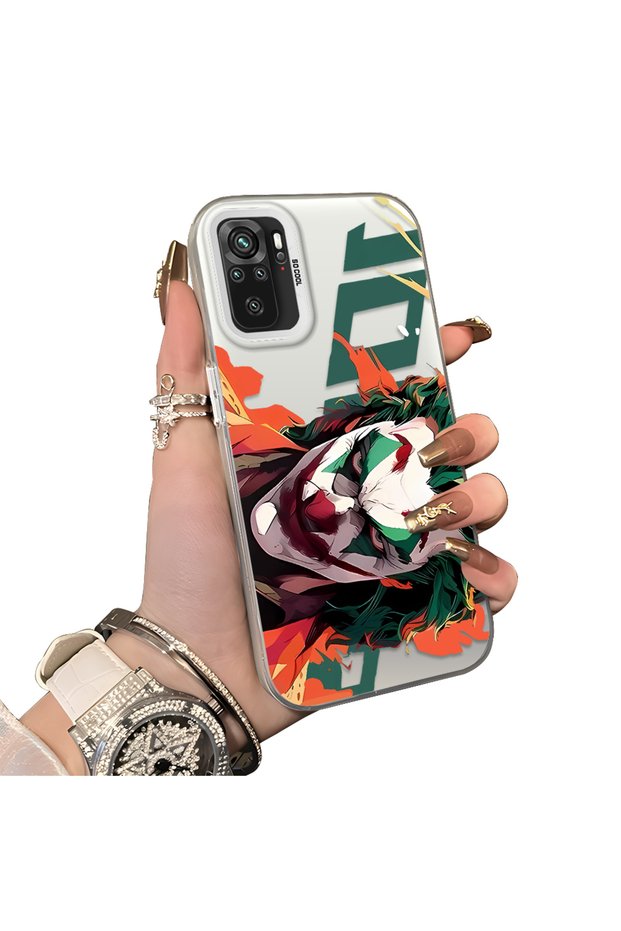 Xiaomi Redmi Note 10 4G/Note 10S Compatible Hard Acrylic Back Silicone Edge Lens Protection Joker Case