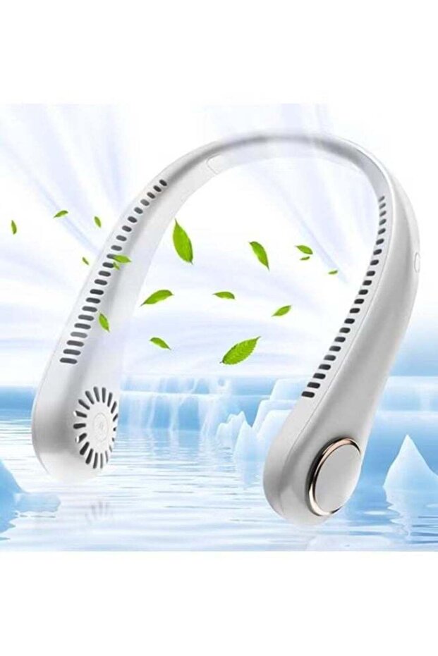 Portable Neck Fan, Bladeless Neck Cooling Fan USB Rechargeable, 3 Speed Adjust