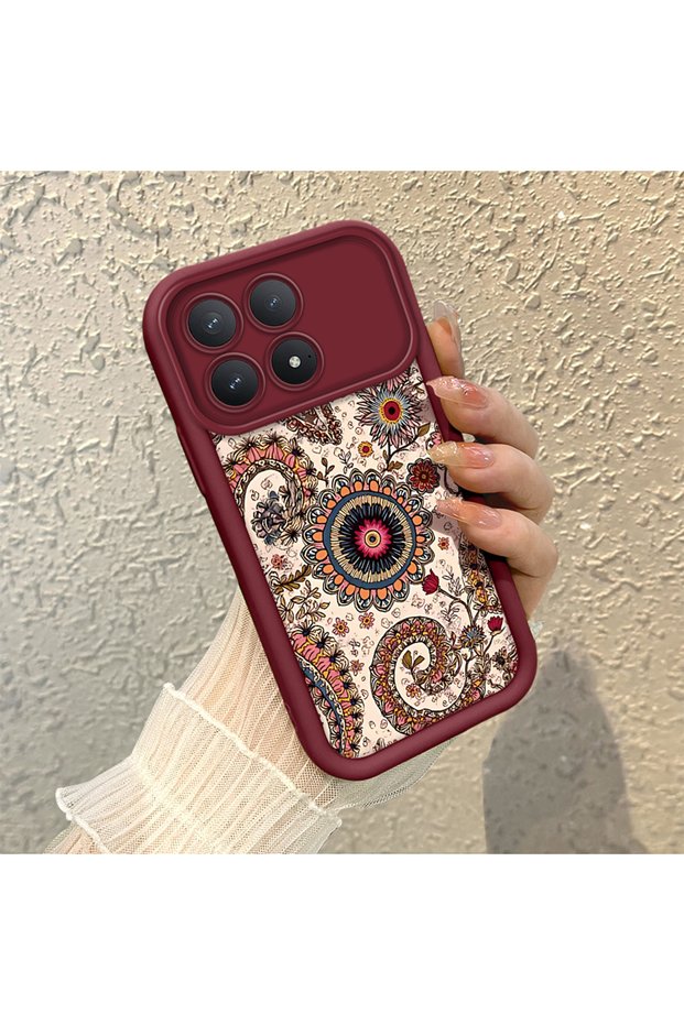Redmi K90 5g Compatible Retro Ethnic Floral Print Shock-Absorbing Daily Protective Case