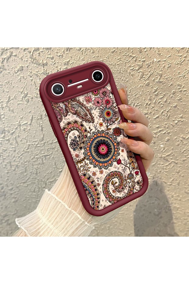 Tecno Spark Slim/Pova Slim Compatible Retro Ethnic Floral Print Shock-Absorbing Daily Protective Case