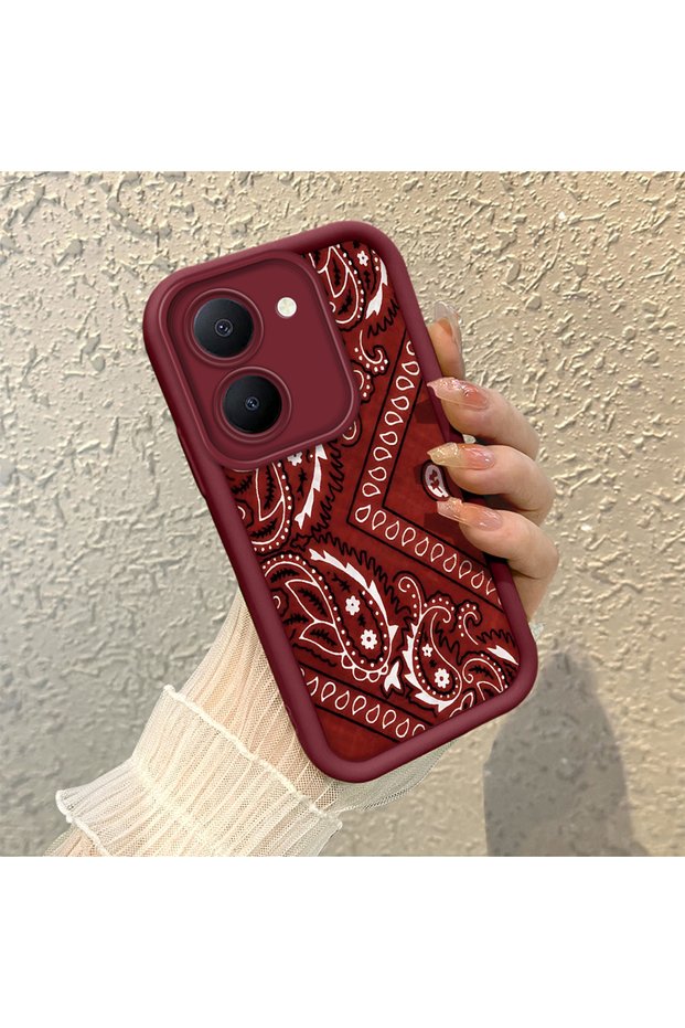 Vivo Y27 5G/Y27S Compatible Retro Carpet Collage Aesthetic Printed Shock-Absorbing Daily Protective Case