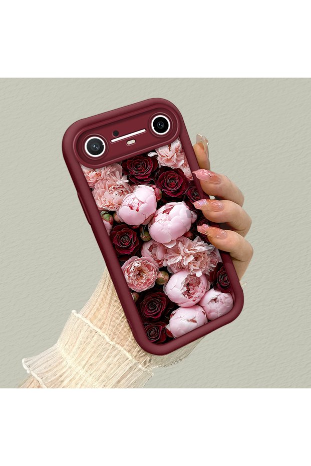 Tecno Spark Slim/Pova Slim Compatible Shock-Absorbing Silicone Case with Lots of Flowers and Vintage Roses Printed on It