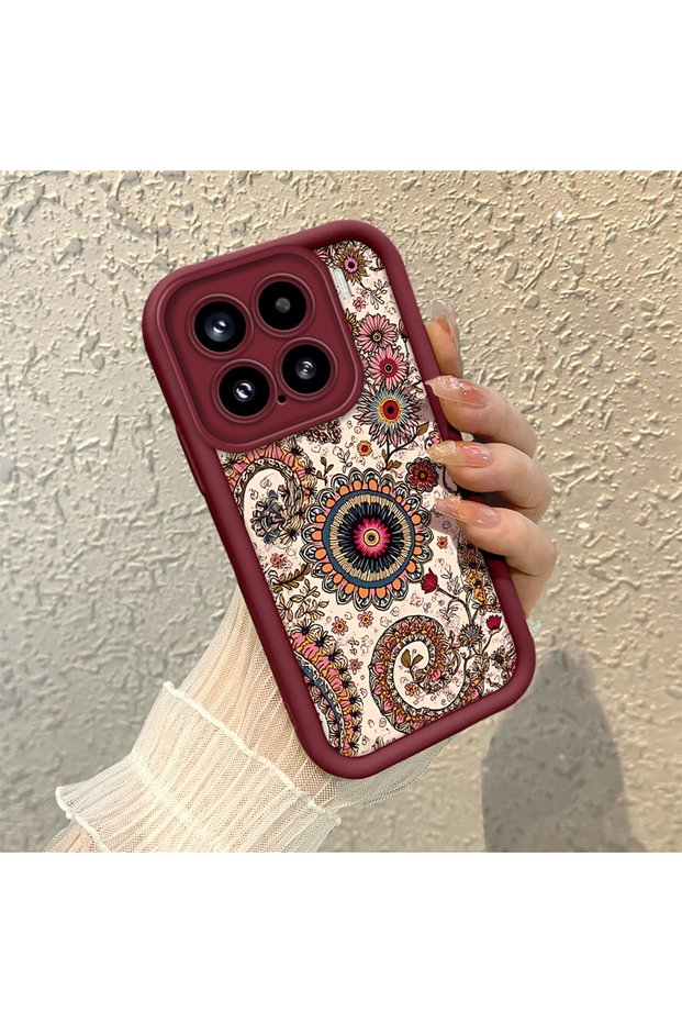 Mi 15 5g Compatible Retro Ethnic Floral Print Shock-Absorbing Daily Protective Case