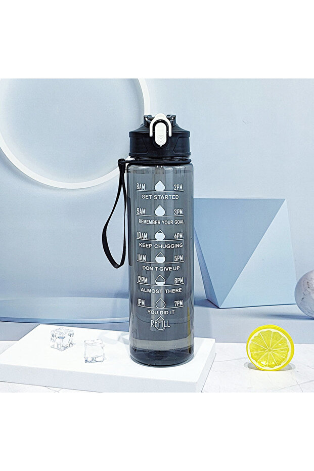 Style K Sports Water Bottle with Time-Tracking Straw Leak Proof Locking Flip Cover for Easy Carry Id