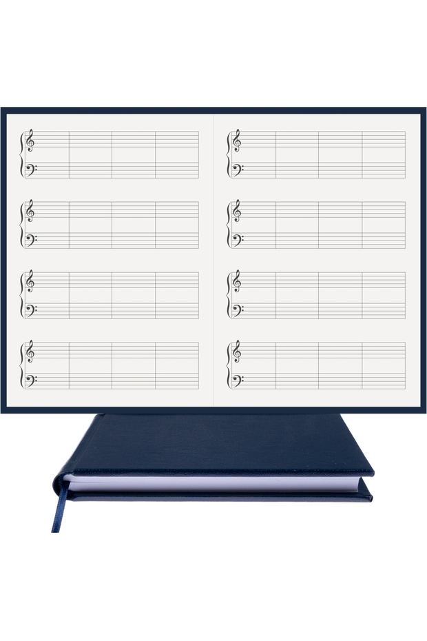 Piano Notation Notebook | Sol Fa with Key | 100% Handmade, Hand Sewn (Thread Sewing) | Thermo Leather Bound | Special Design | End of Series: the Only Remaining Models | 60 Sheets (120 Pages)