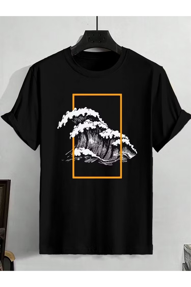 Sea Wave Art Printed T-Shirt, Premium Quality Unisex Kids / Adult