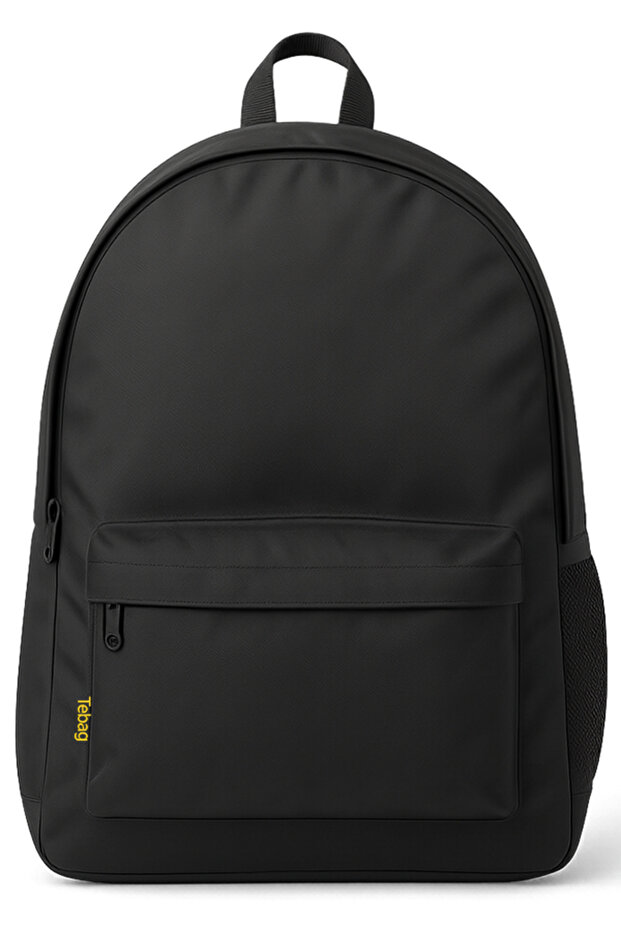 Two-Compartment Backpack with Water Bottle Holder, Black