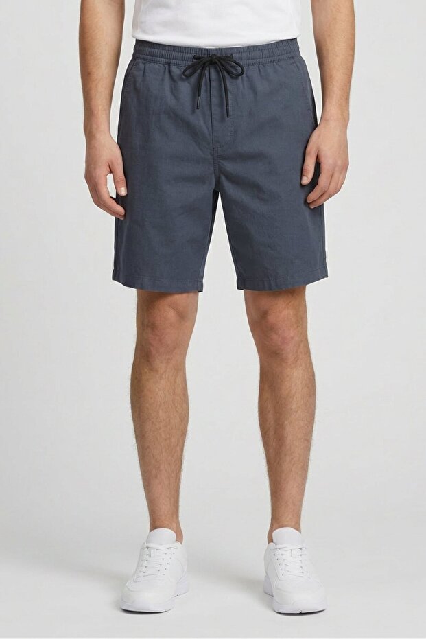 Men Solid Inseam 9 Chino Shorts, Dusty Navy