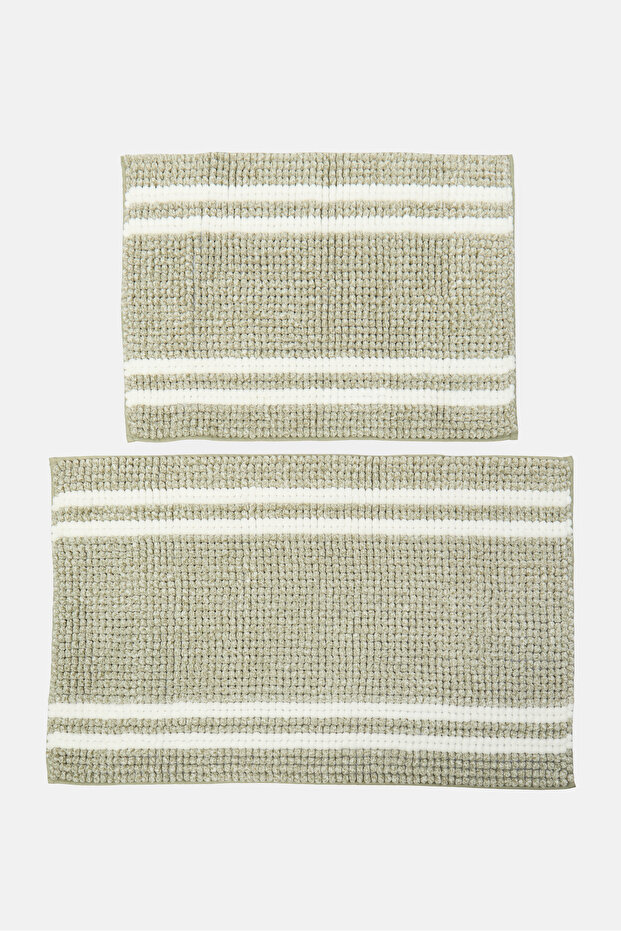 2 Pieces Bath Mats, Sage Green