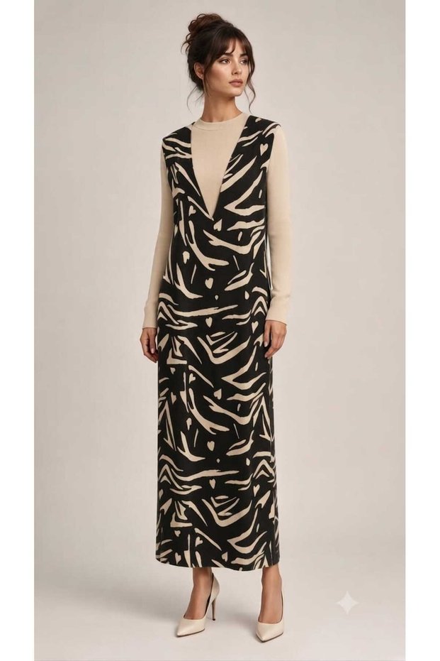 Women's Tricot Jacquard Salopet Suit