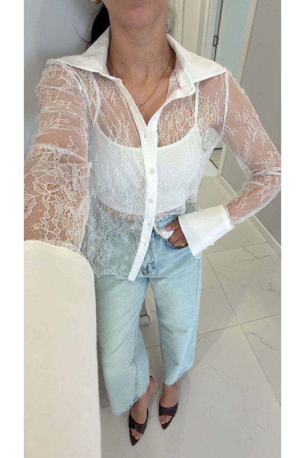 Bugry White Lace Shirt