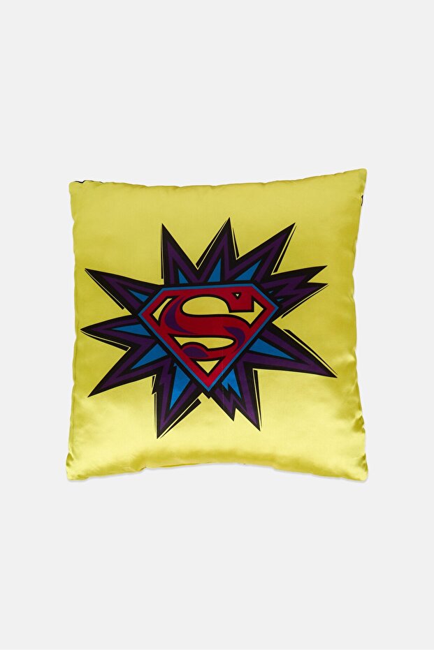 Superman Design Cushion, Multicolour