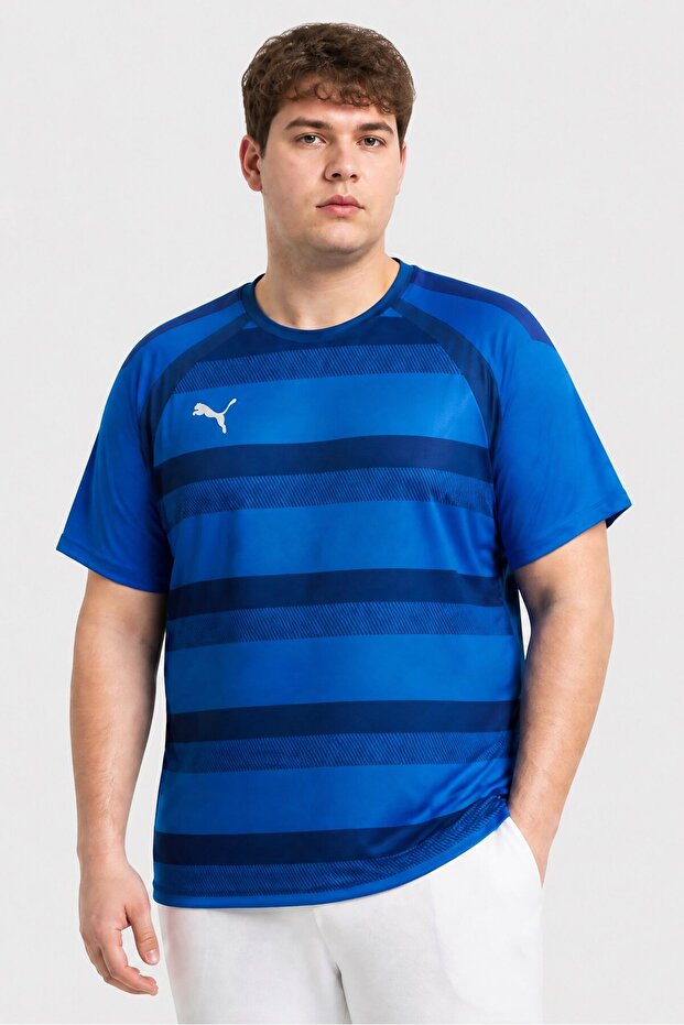 Men Sportswear Fit Short Sleeve Team Vision Training Jersey, Blue