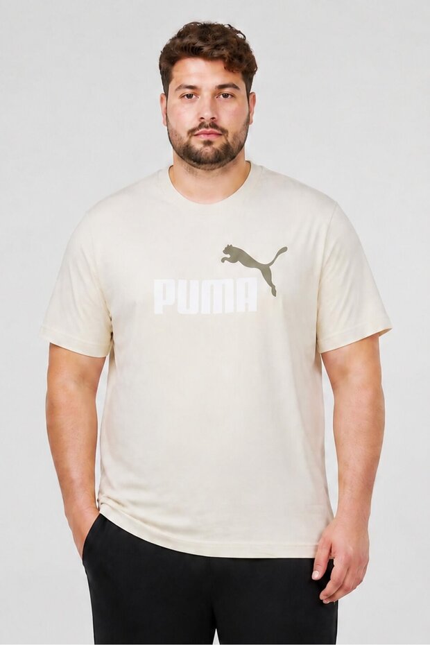 Men Sportswear Fit Short Sleeve Outdoor T-Shirt, Light Beige