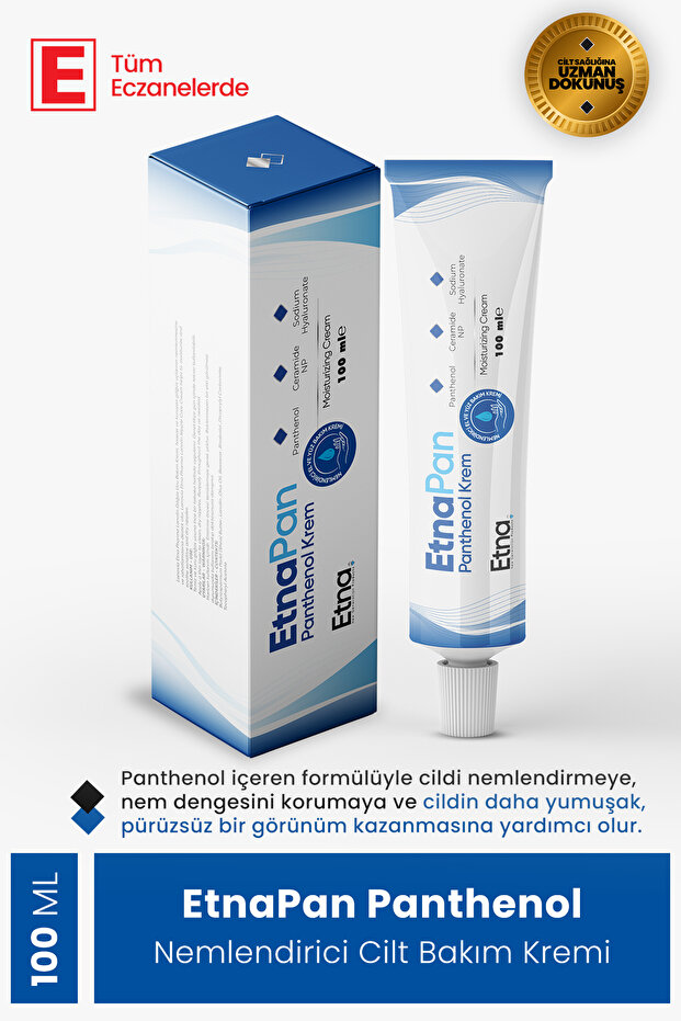 Etnapan Panthenol Moisturizing Cream 100 ml (Panthenol Bepantol) (Repairing & Regenerating) (for Tattooing) (for Dry Skin)