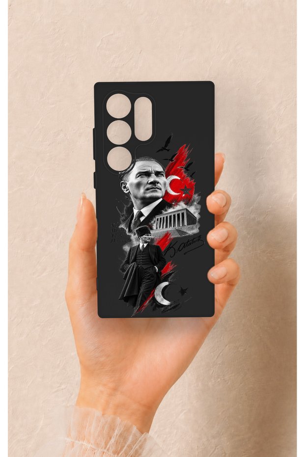 Samsung S24 Ultra Compatible Ataturk Anıtkabir Patterned Silicone Case