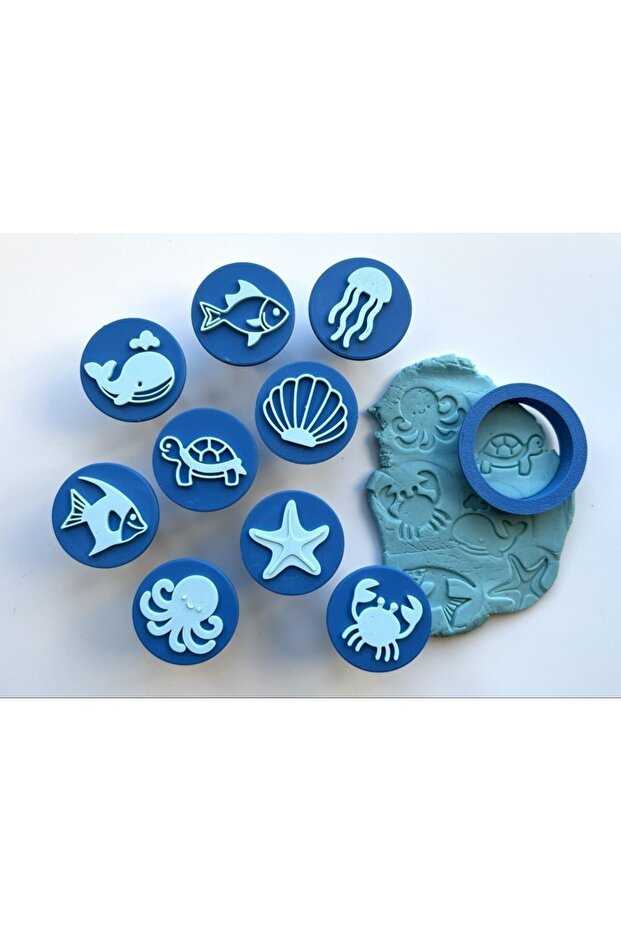 9-Piece Ocean World Figured Special Design Cookie and Dough Mold Set