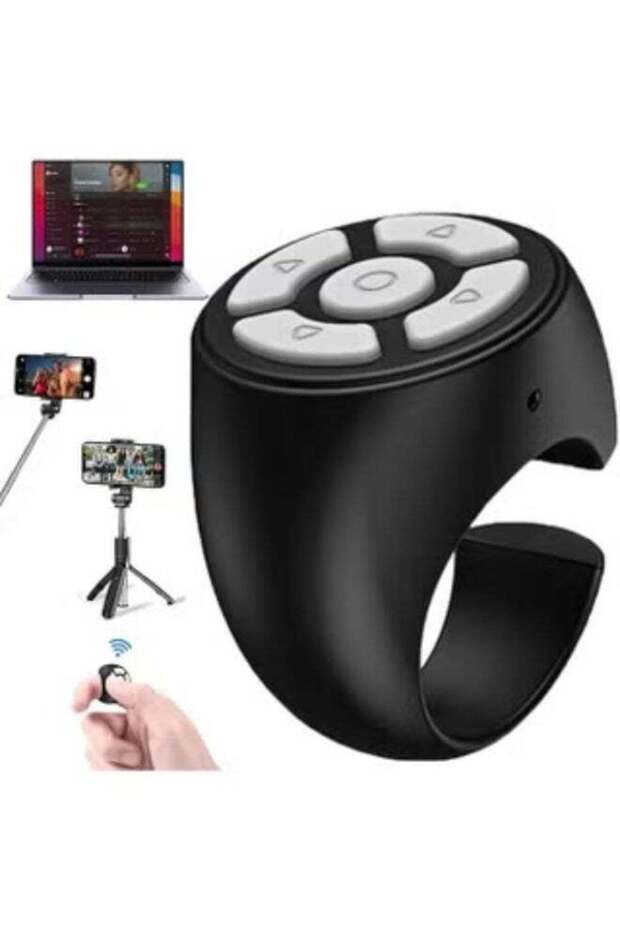 Rolling Bluetooth Remote Control, Fingertip Remote Control, Bluetooth Remote Control Tiktok Page Flipping Device, Selfie Video Recording Rolling Ring Clicker, Android Camera Shutter Remote Control iOS