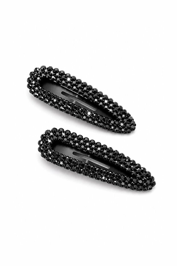 2 Pieces of Crystal Stone Snap Buckle