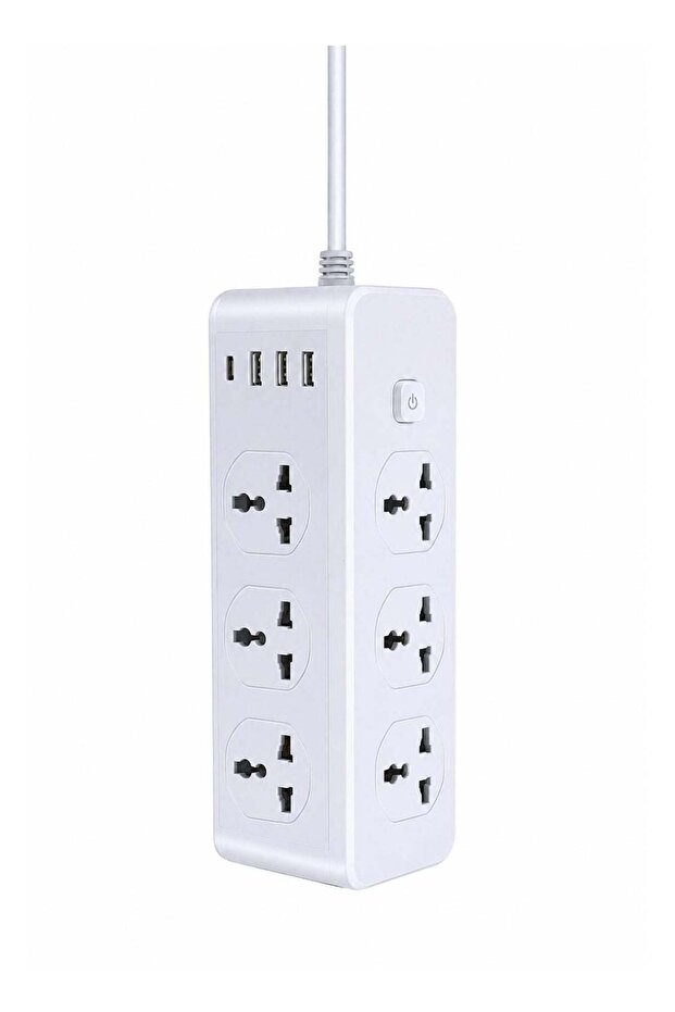 Heavy-Duty Power Socket D13 – 6 Universal AC Sockets, 3000W Support