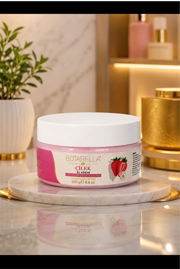 Botabella Strawberry Extract Moisturizing Hand, Face and Body Intensive Care Cream 200 g