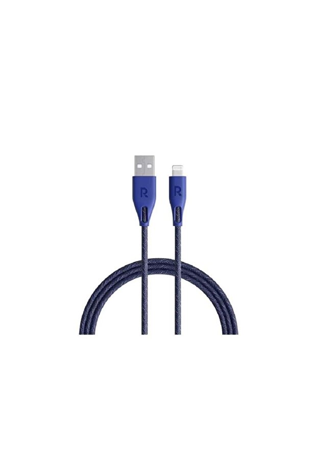 راف باور - كيبل لايتننق الى USB بطول 3 متر نايلون - ازرق