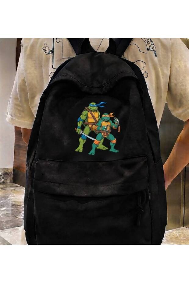Black Turtle Printed School, Class, Course, Backpack