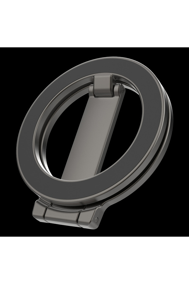 Black Double-Sided Magnetic Mobile Phone MagSafe Bracket Double-Sided Desktop Ring Folding Metal Str