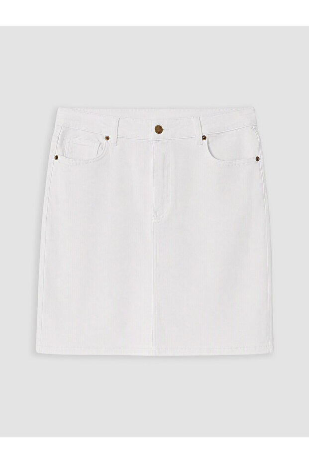 Nevavm Slim Fit Mini Jean Skirt with a Difference