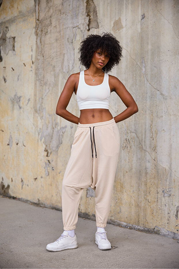 Women's Elastic Waist Loose Full Shalwar Trousers