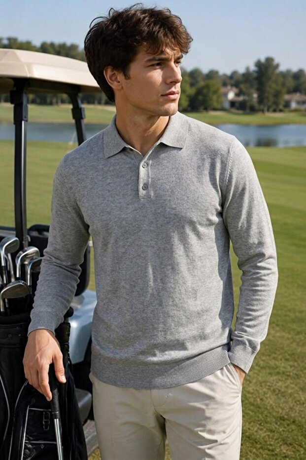 Men's Molded Knitted Urban Gray Sweater