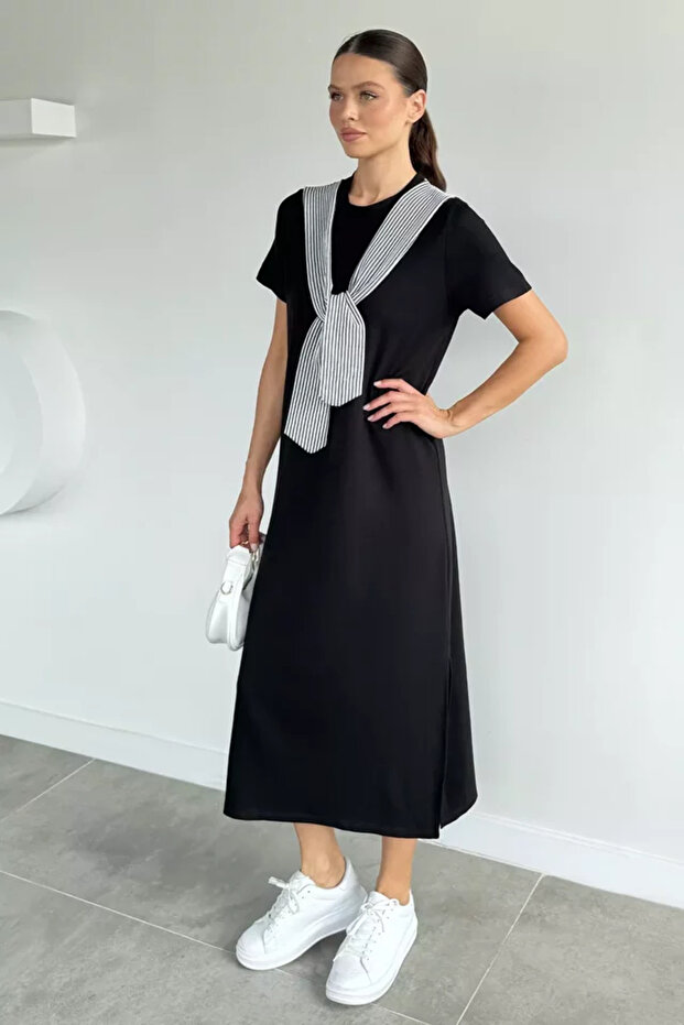 Women's Shoulder Shawl Slit Dress
