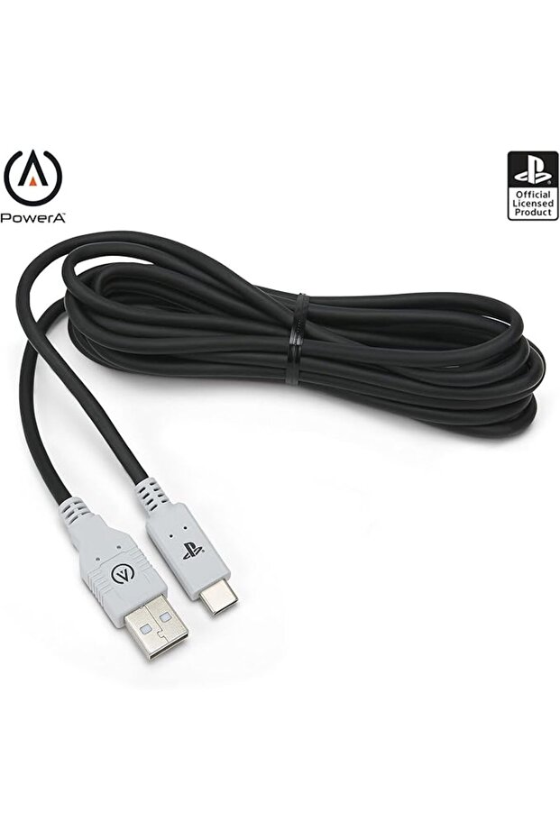 كابل من باور إيه بطول 3.05 متر نوع USB-C متوافق مع بلايستيشن 5 ديوال سينس كنترولر