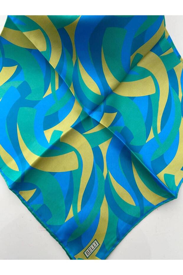 Swirl Pattern Twill Silk Scarf