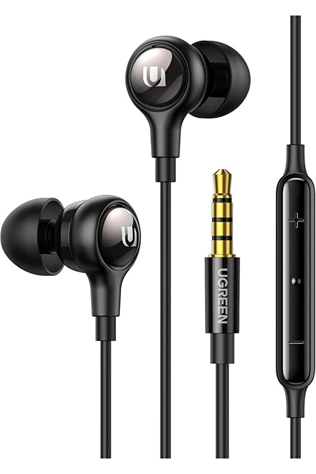 يوجرين سماعة أذن سلكية 3.5 مم مع ميكروفون سماعة ستيريو عازلة للضوضاء سماعات أذن متوافقة مع Mac Studi