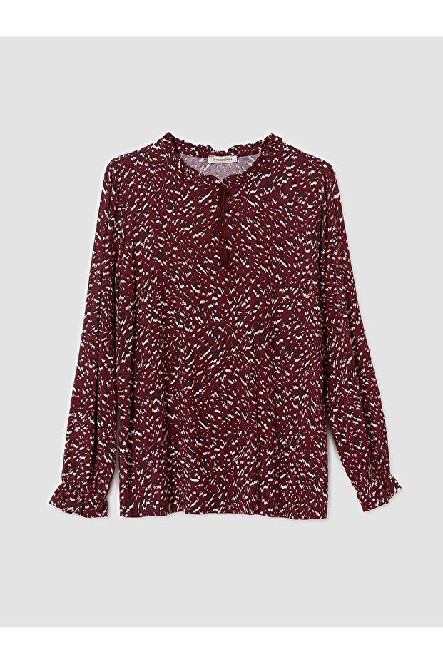 Crew Neck Patterned Blouse (W6)