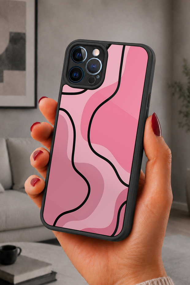 iPhone 12 Pro Max Compatible Flow Pattern Shockproof Case with Camera Protection