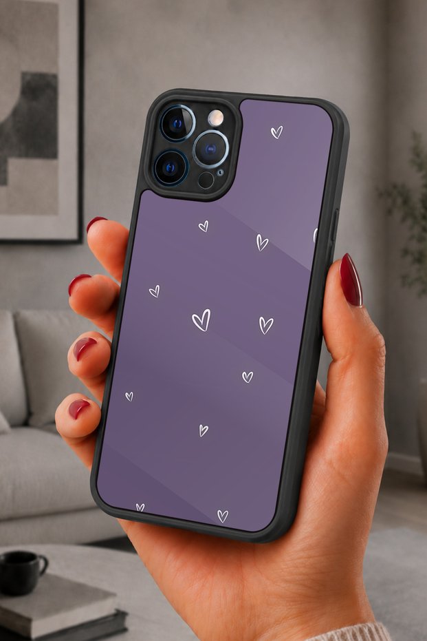 حافظة مقاومة للصدمات متوافقة مع هاتف iPhone 12 Pro Max مع حماية للكاميرا بنمط أرجواني