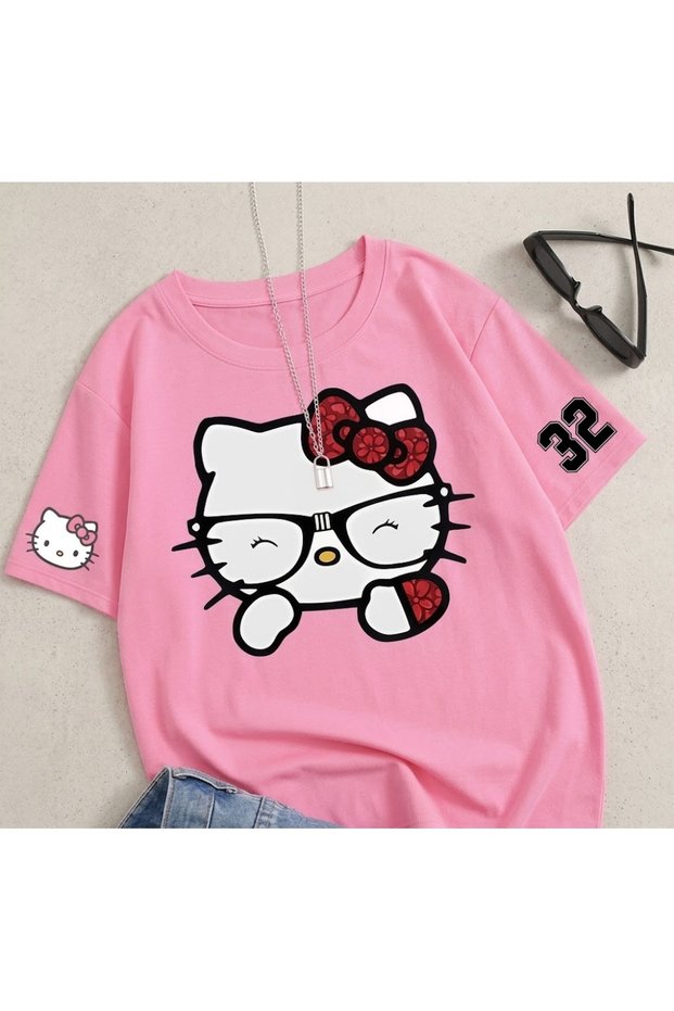 Unisex Multi-Printed Crew Neck Oversize T-Shirt