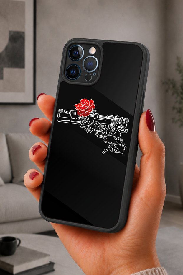 حافظة مقاومة للصدمات متوافقة مع هاتف iPhone 12 Pro Max مع حماية للكاميرا بنمط مسدس