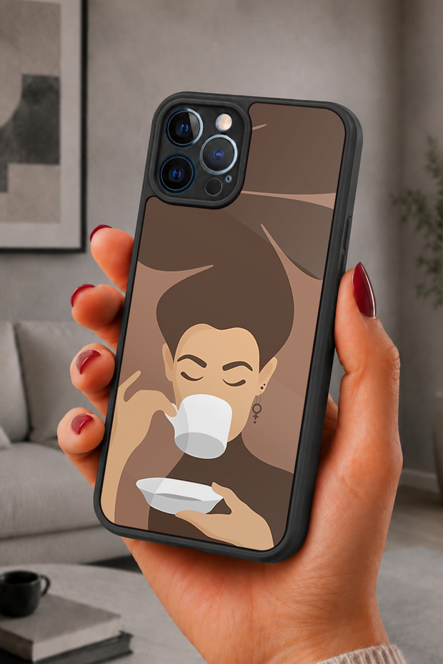 حافظة مقاومة للصدمات متوافقة مع هاتف iPhone 12 Pro Max من KahveWoman، مزودة بحماية للكاميرا