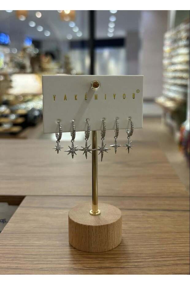Silver North Star Six-Piece Earrings