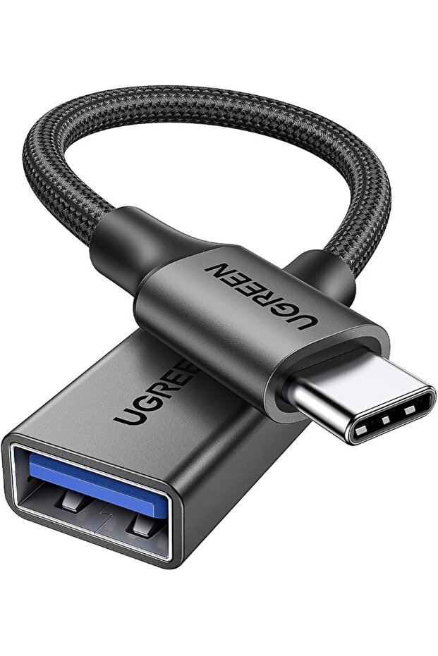 يوجرين محول USB C الى USB 3.2 5 جيجابايت في الثانية كابل او تي جي نوع سي ذكر الى USB A فضي