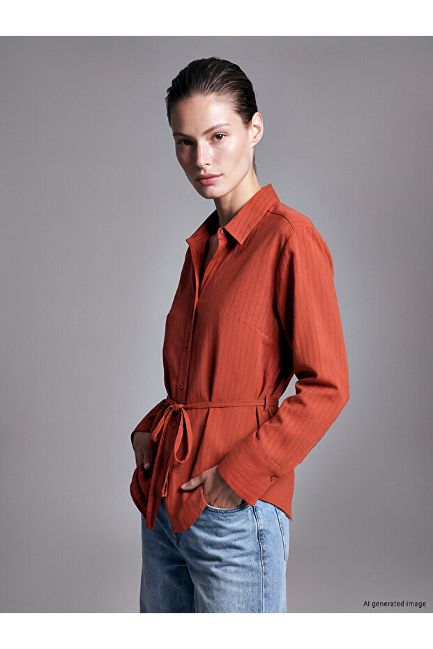 Lcw Studio Striped Modal Blend Women's Shirt