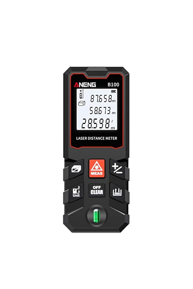 Morelian 100m Measure LCD Digital Distance Meter with Bubble Level Mini Range Finder Distance/Area/