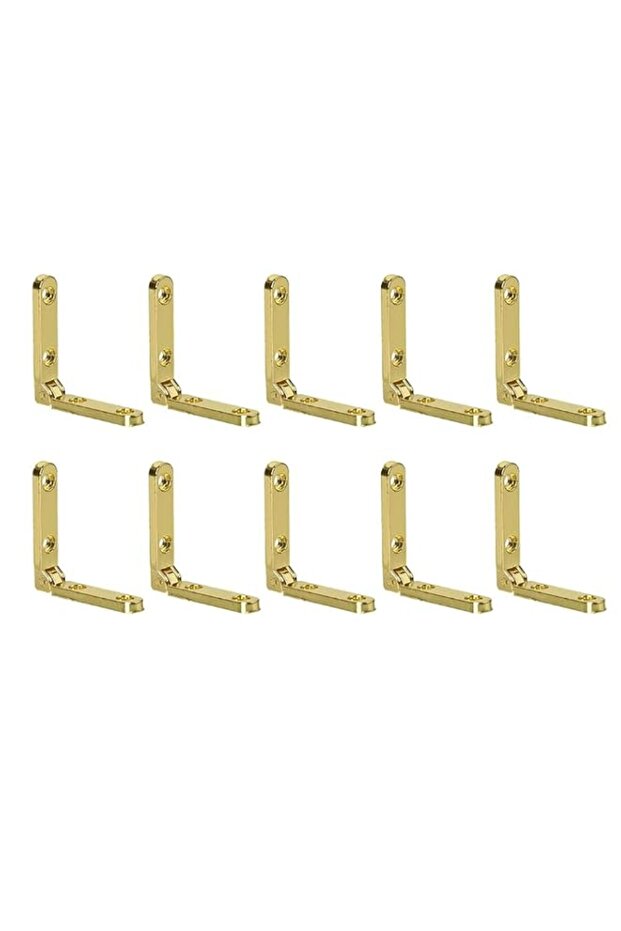 JZS 90 Degree Cabinet Hinges - Iron Support, Stable, Gold, 10PCS